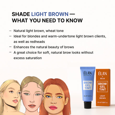 Гель-фарба для брів Light Brown (20 мл)