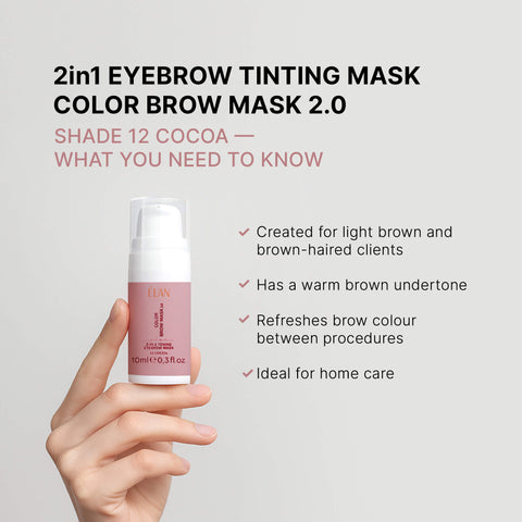 COLOR BROW MASK 2.0: 2-in-1 Toning Eyebrow Mask, 12 COCOA