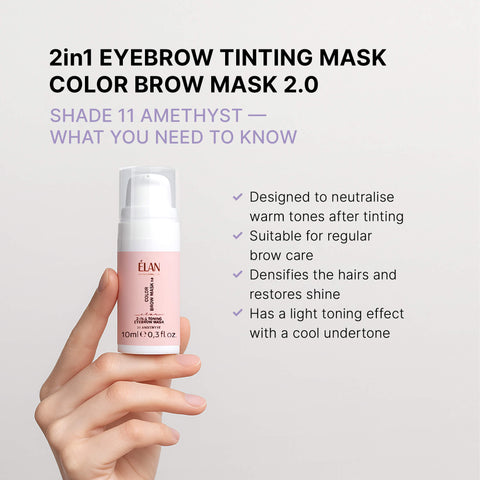 COLOR BROW MASK 2.0: 2-in-1 Toning Eyebrow Mask, 11 AMETHYST