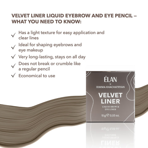 Liquid brow & eye liner «VELVET LINER»