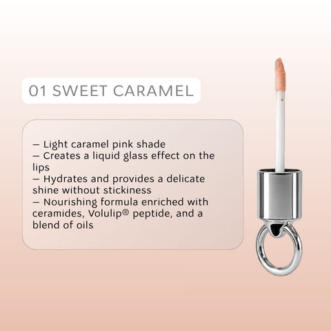 Lip Gloss GURU LIPS 01 Sweet Caramel