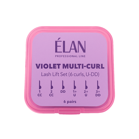 Lash Lift Silicone Pads Set VIOLET MULTI-CURL with U-DD Curls
